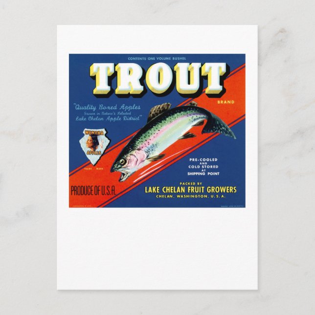 Cartão Postal Marca de Trouts (Frente)