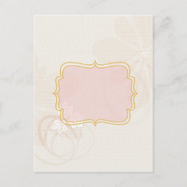 Cartão Postal Marca personalizada no rosa pálido