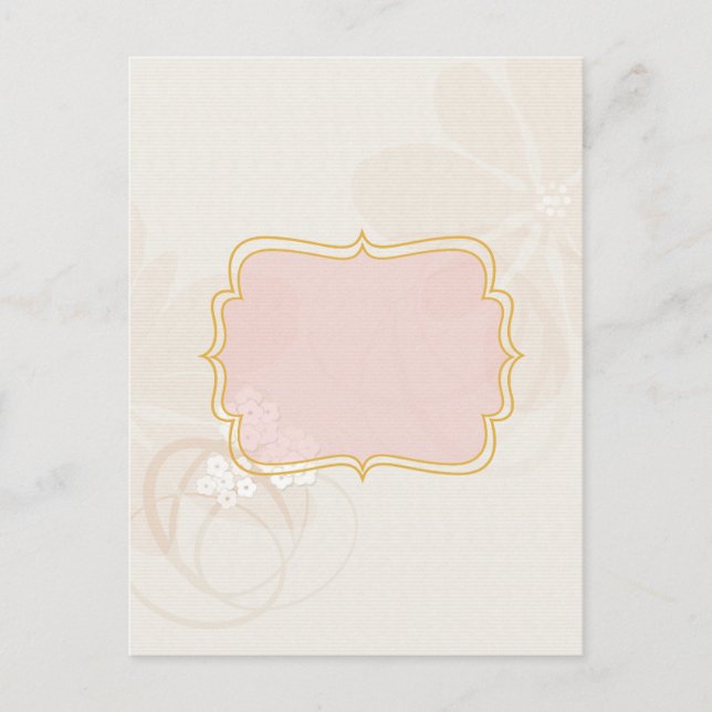Cartão Postal Marca personalizada no rosa pálido (Frente)