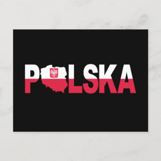 Cartão Postal Marcação de Mapa de Sinalizador de Polônia Polska