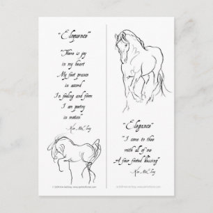 Cartão Postal Marcador de Cavalo Elegante