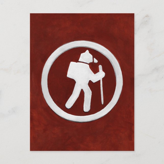 Cartão Postal Marcador de Rastreamento de Urso (Frente)