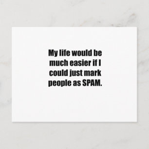 Cartão Postal Marcar Pessoas como SPAM
