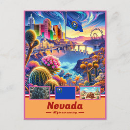 Cartão Postal Marcas De Desenho Icônicas De Nevada