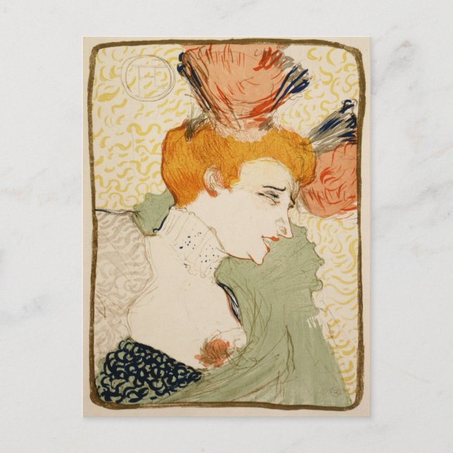 Cartão Postal Marcelle Lender, Henri de Toulouse-Lautrec (Frente)