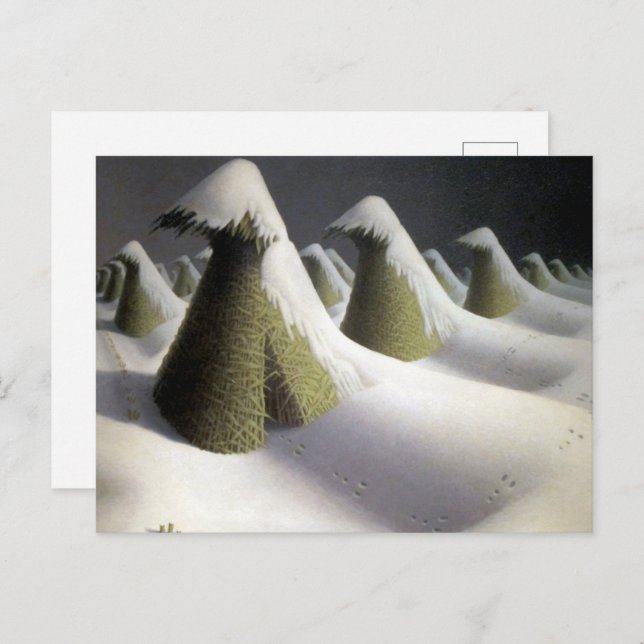 Cartão Postal Marcha Silenciosa do inverno, Janeiro por Grant Wo (Frente/Verso)