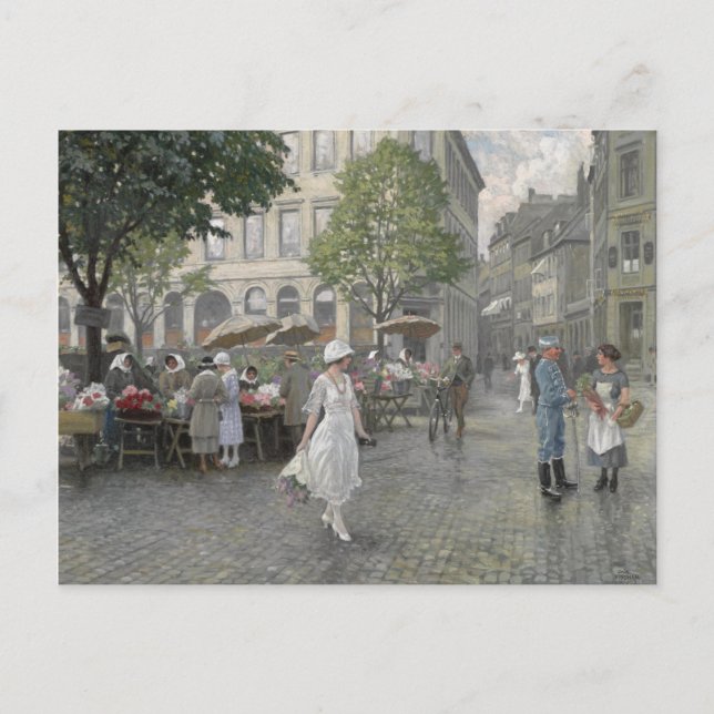 Cartão Postal Marché aux fleurs (Frente)