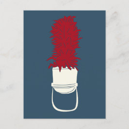 Cartão Postal Marching Banda Hat com Penas