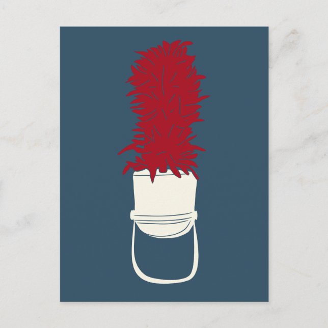 Cartão Postal Marching Banda Hat com Penas (Frente)