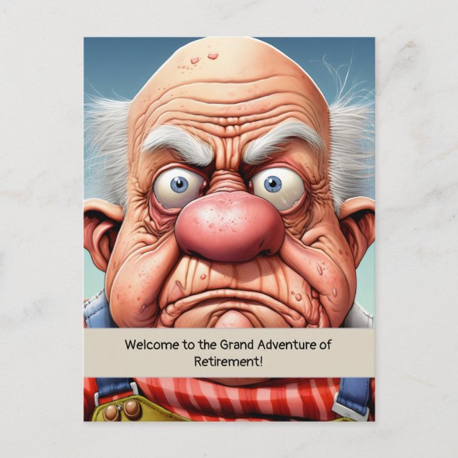 Cartão Postal Marco do humor de aposentadoria marco Aniversário (Frente)