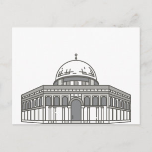 Cartão Postal Marco Mundial da mesquita Al aqsa