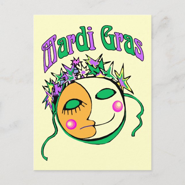 Cartão Postal Mardi Gras (Frente)