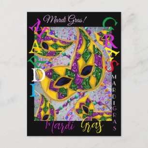 CARTÃO POSTAL MARDI GRAS ART