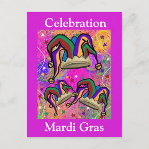 CARTÃO POSTAL MARDI GRAS ART