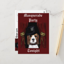 CARTÃO POSTAL MARDI GRAS BEAGLE