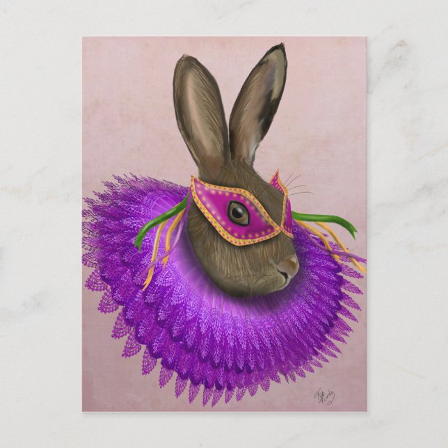 Cartão Postal Mardi Gras Hare 4 (Frente)