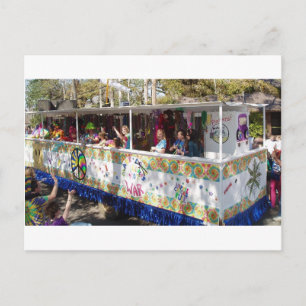 Cartão Postal Mardi Gras Hippie Float