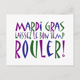 Cartão Postal Mardi Gras - Laissez Le Bon Temp Rouler!
