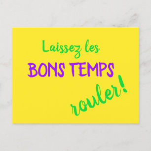 Cartão Postal Mardi Gras Laissez Les Bons Temps Rouler Louisiana