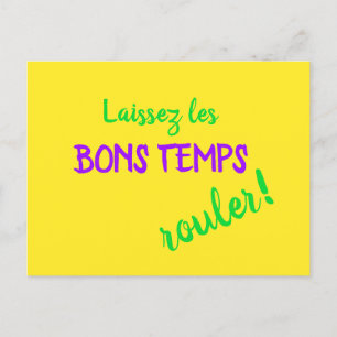 Cartão Postal Mardi Gras Louisiana Laissez Les Bons Temps Rouler