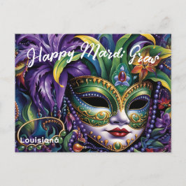 Cartão Postal 💚 💜 💛 Mardi Gras Luxuoso
