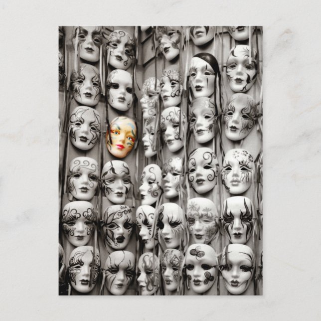 Cartão Postal Mardi Gras Mask (Frente)