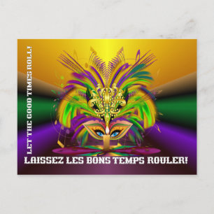 Cartão Postal Mardi-Gras-Mask-The-Queen-V-4