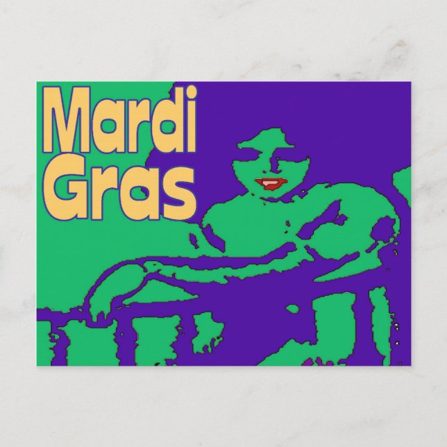 Cartão Postal Mardi Gras Masking (Frente)