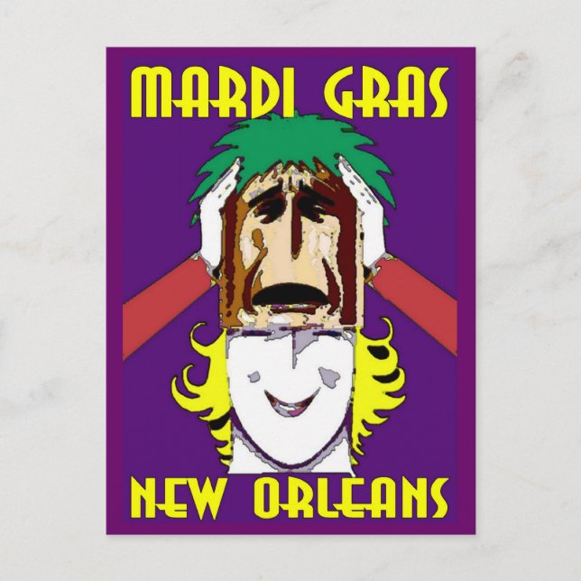 Cartão Postal Mardi Gras Masking (Frente)