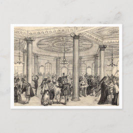 Cartão Postal Mardi Gras New Orleans desenho histórico de 1878