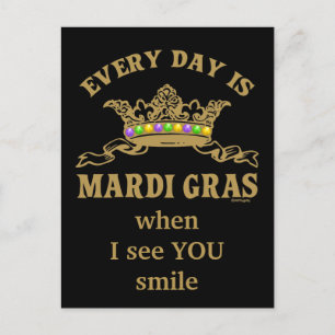 Cartão Postal Mardi Gras Personalizável
