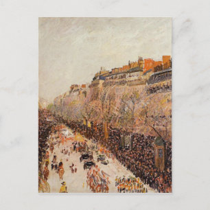 Cartão Postal Mardi Gras sobre os Boulevards por Camille Pissarr