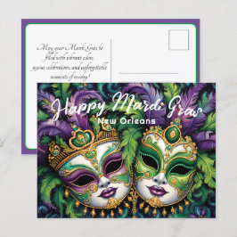 Cartão Postal 💚 💜 💛 Mardi Gras Splendor