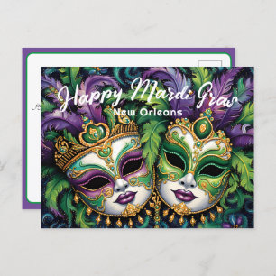 Cartão Postal 💚 💜 💛 Mardi Gras Splendor