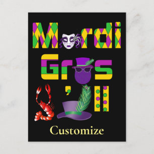 Cartão Postal Mardi Gras Y'all Thunder_Cove