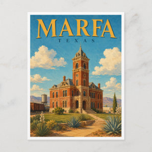 Cartão Postal Marfa Texas Presídio Tribunal GeoSaga