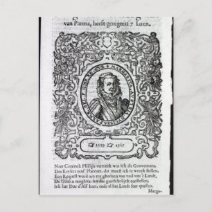 Cartão Postal Margaret de Parma, Governador dos Países Baixos
