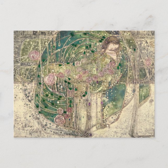 Cartão Postal Margaret MacDonald Mackintosh Sleeping Princess (Frente)