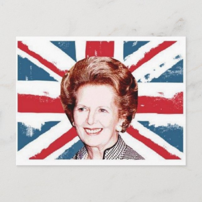 CARTÃO POSTAL MARGARET THATCHER JACK DA UNIÃO (Frente)