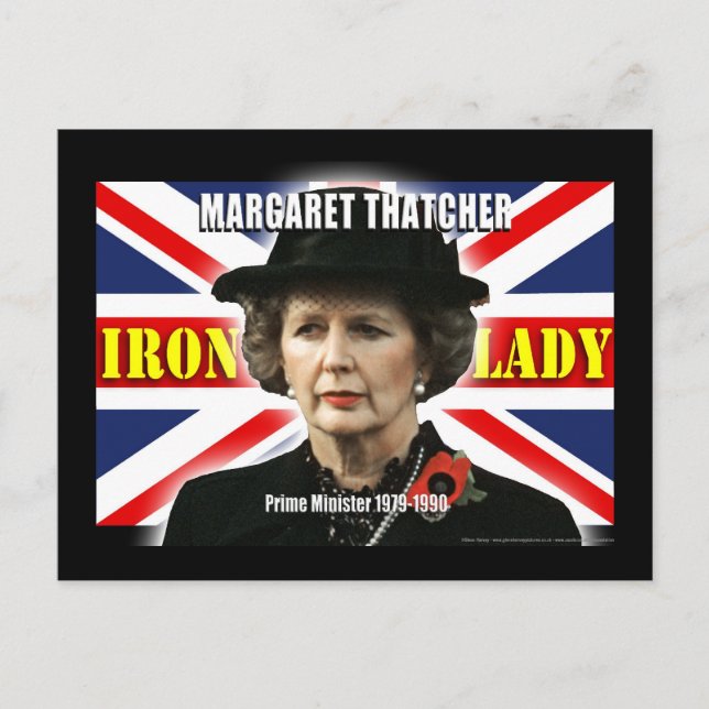 Cartão Postal Margaret Thatcher Primeiro-Ministro (Frente)