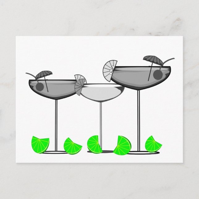 Cartão Postal Margarita Amantes Com Limões T-Shirts e presentes (Frente)