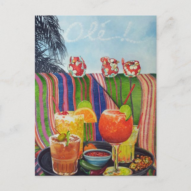 Cartão Postal Margarita Tequila Ole! (Frente)