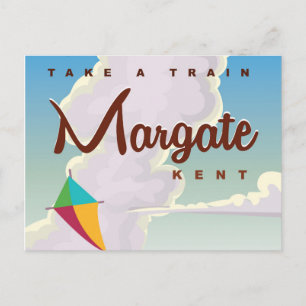 Cartão Postal Margate Kent viagens vintage