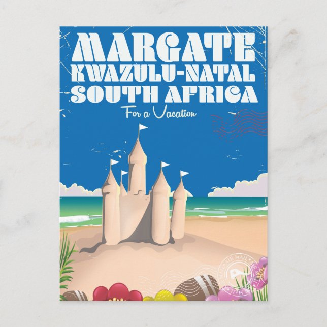 Cartão Postal Margate, KwaZulu-Natal África do Sul viagem impres (Frente)