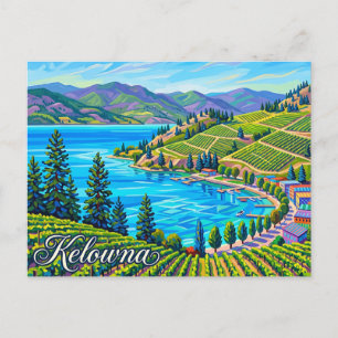 Cartão Postal Margem do Lago Okanagan Canadá