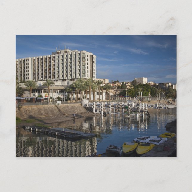 Cartão Postal Margem do Mar da Galileia-Lago de Tiberíades ao am (Frente)