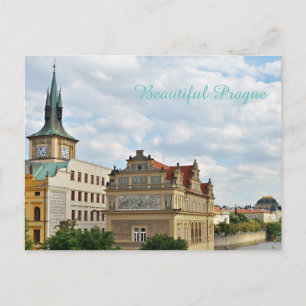 Cartão Postal Margem do rio de Praga República Tcheca
