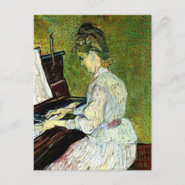 Cartão Postal Marguerite Gachet ao Piano por Vincent van Gogh