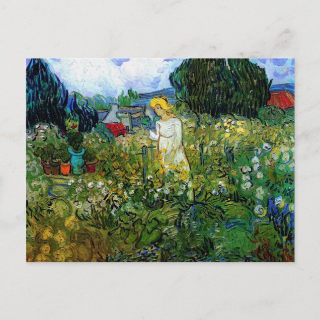 Cartão Postal Marguerite Gachet em Jardim Van Gogh Belas Artes (Frente)