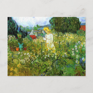 Cartão Postal Marguerite Gachet no Jardim por van Gogh